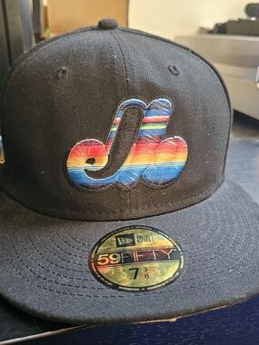 Rare Newera 59Fifty Cooperstown  Montreal Expos Fitted Hat 7 3/8